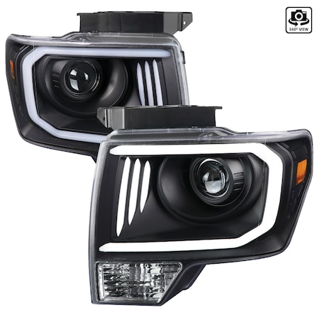 Spec-D Tuning Ford F150 Projector Headlights 2009-2014 2LHP-F15009JM-G2-TM